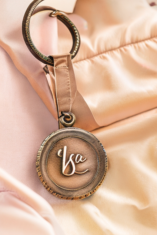 Bronze personalized keychain